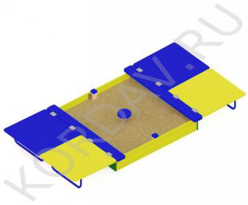 Песочница с крышкой большая МАФ 8.221 (1)