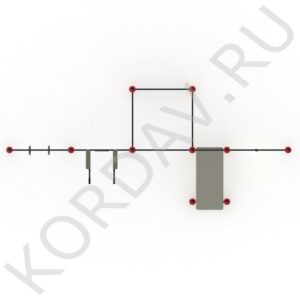 Воркаут канат, кольца, турники, шведская стенка, лавка для пресса (108 труба) СТ 1.841 (0)