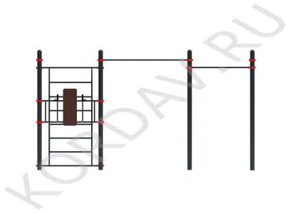 Рукоход, брусья-пресс, шведская стенка, турники(89 труба) СТ 1.901 (1)