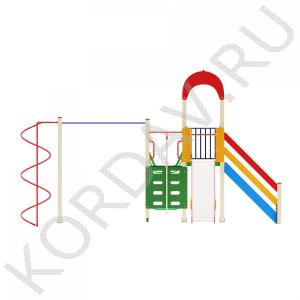 Детский игровой комплекс с кольцами и горкой ПДИ 2.10 (3)